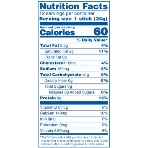 Kraft String Cheese Mozzarella Cheese Snacks with 2% Milk Perspective: top