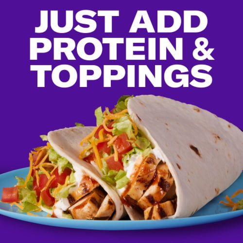 Taco Bell Soft Taco Dinner Kit with Ten Soft Tortillas Mild Sauce & Seasoning Perspective: top