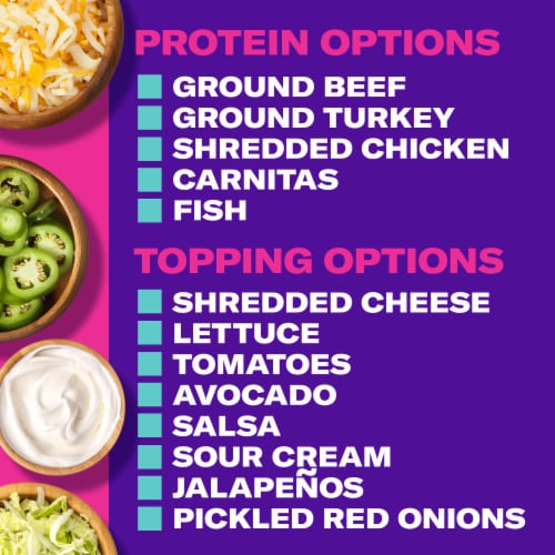 Taco Bell Cheesy Double Decker Taco Dinner Kit Perspective: top