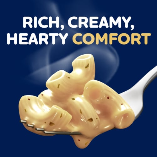 Kraft Deluxe White Cheddar Garlic & Herbs Mac N Cheese Macaroni and Cheese Dinner Perspective: top