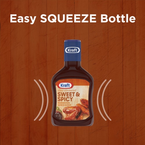 Kraft Sweet & Spicy Slow-Simmered BBQ Sauce Perspective: top