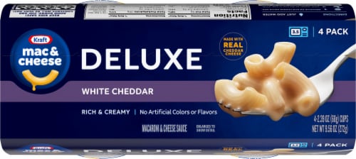 Kraft Deluxe White Cheddar Macaroni & Cheese Dinner Perspective: top