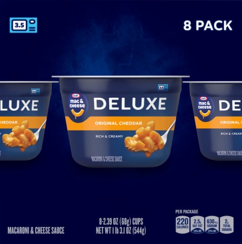 Kraft Deluxe Macaroni & Cheese Dinner Cups Perspective: top