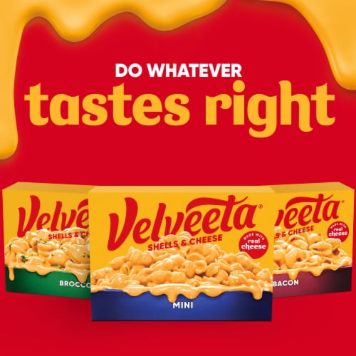 Velveeta Shells & Cheese Mini Shell Pasta & Cheese Sauce Meal Perspective: top