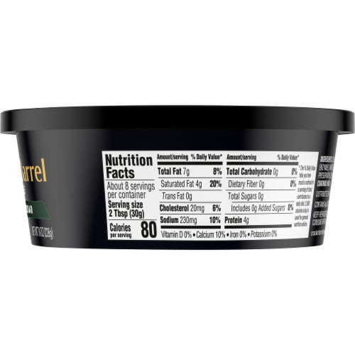 Cracker Barrel Garlic & Herb Cheddar Spreadable Cheese Perspective: top