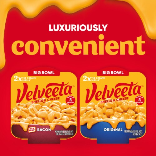 Velveeta Shells & Cheese w/ Bacon & Cheese Sauce Perspective: top