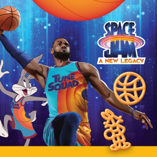 Kraft Mac N Cheese Macaroni and Cheese Dinner with Space Jam Pasta Shapes Family Size Perspective: top