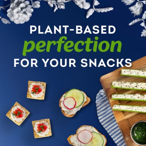 Philadelphia Plant-Based Dairy Free Chive & Onion Cream Cheese Spread Perspective: top