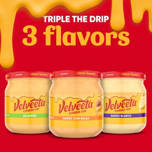 Velveeta Queso con Salsa Cheese Dip, Jar Perspective: top