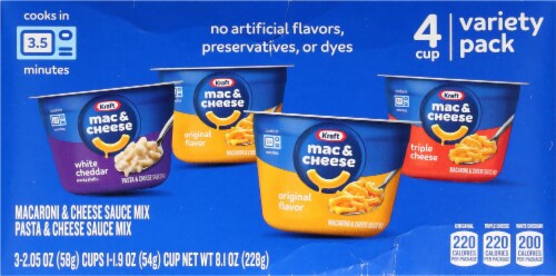 Kraft Single Serve Macaroni & Cheese Variety Pack Perspective: top