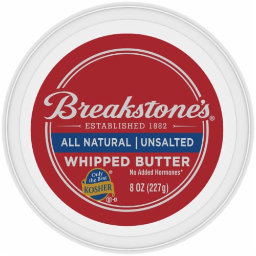 Breakstone's All Natural Unsalted Whipped Butter Tub Perspective: top