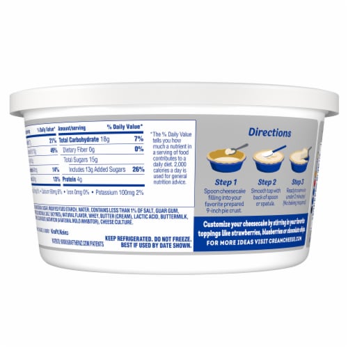 Philadelphia No Bake Original Cheesecake Filling Perspective: top