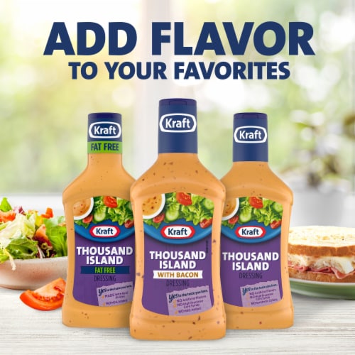 Kraft Thousand Island with Bacon Salad Dressing Perspective: top