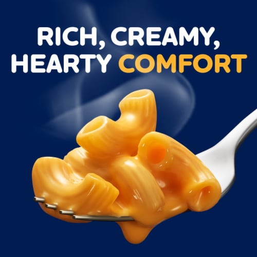 Kraft Deluxe Four Cheese Mac N Cheese Macaroni and Cheese Dinner Perspective: top