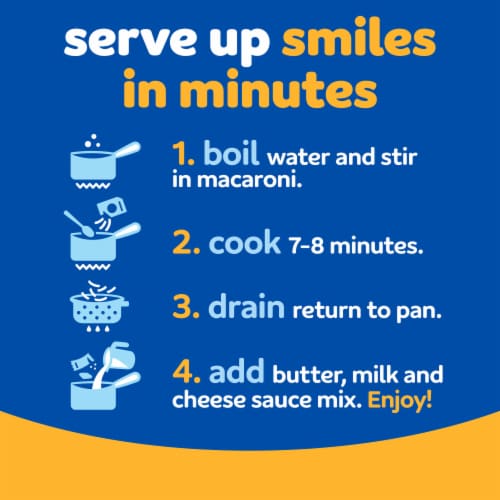 Kraft Original Mac N Cheese Macaroni and Cheese Dinner Perspective: top