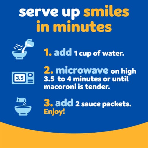 Kraft Easy Mac Original Mac N Cheese Macaroni and Cheese Microwavable Dinner Perspective: top