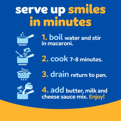 Kraft Original Mac N Cheese Macaroni and Cheese Dinner Perspective: top