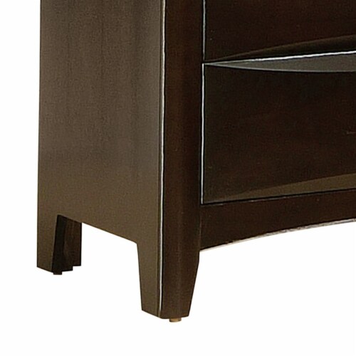 Coaster Phoenix Transitional 2-Drawer Wood Nightstand in Cappuccino Perspective: top