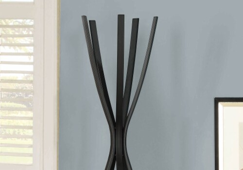 Monarch Specialties I 2017 Satin Black Metal 72 in.H Contemporary Coat Rack Perspective: top