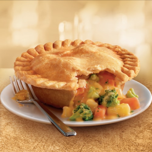 Marie Callender's Broccoli Cheddar And Potato Pot Pie Frozen Meal Perspective: top