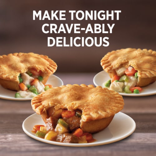 Marie Callender's Beef Pot Pie Frozen Meal Perspective: top