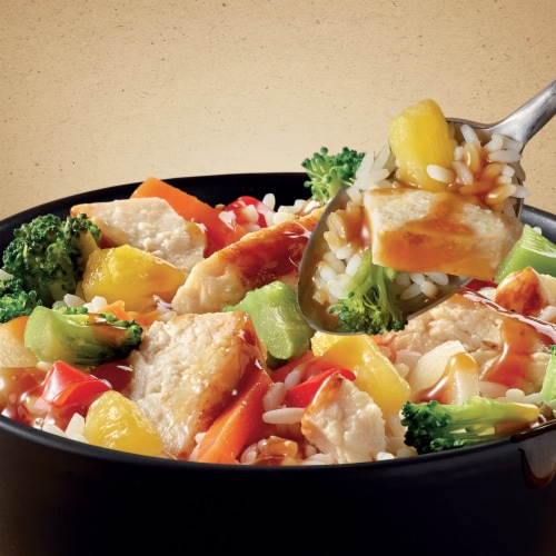Marie Callender's® Sweet Pineapple Chicken Teriyaki Bowl Frozen Meal Perspective: top