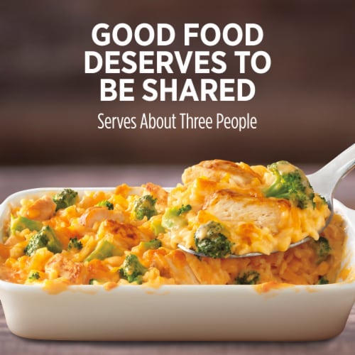 Marie Callender's Cheesy Chicken And Rice Meal To Share Frozen Meal Perspective: top