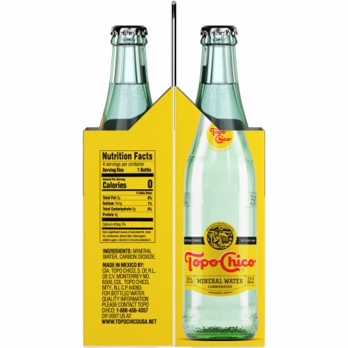 Topo Chico Mineral Bottled Water Perspective: top