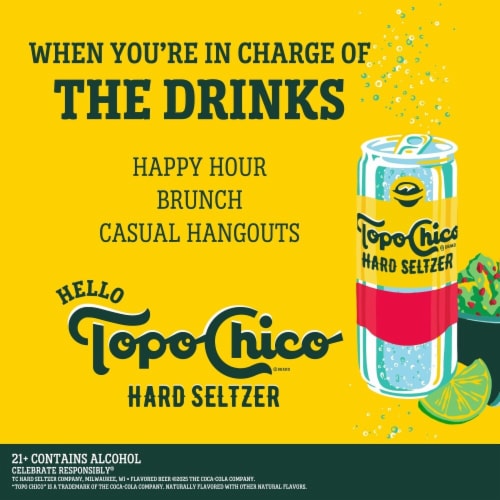 Topo Chico Hard Seltzer Strawberry Guava Single Can Perspective: top