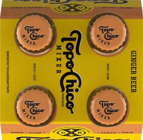 Topo Chico Mixer™ Ginger Beer Glass Bottles Perspective: top
