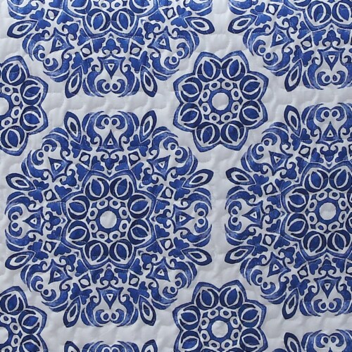 Harper Lane Briar Blue Quilt Set Perspective: top