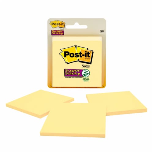 Post-it® Canary Yellow Super Sticky Notes Perspective: top