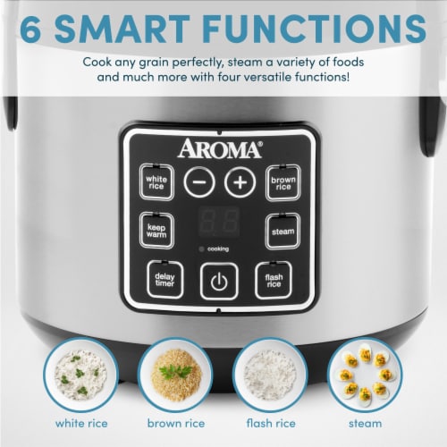Aroma Housewares Digital Rice & Grain Multicooker Perspective: top