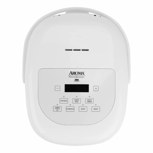 Aroma Housewares 8-Cup Induction Rice Cooker & Multicooker - White Perspective: top