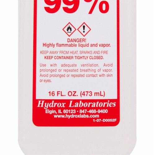 McKesson Antiseptic Isopropyl Alcohol 16 oz. Bottle Liquid 99% Strength , 12 Ct Perspective: top