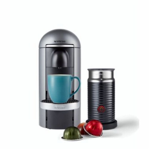 Nespresso® by Breville® VertuoPlus Deluxe Coffee and Espresso Maker Bundle in Black Perspective: top
