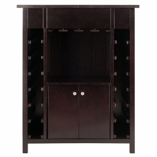 Winsome 37 H Yukon Wine Cabinet Espresso (92655) Perspective: top