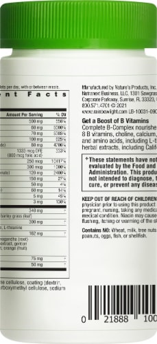 Rainbow Light Complete Vitamin B Complex With Vitamin C Cellular Energy Support Supplement Perspective: top
