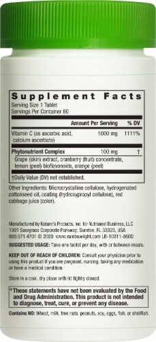 Rainbow Light Super C 1000 Mg Vitamin C and Phytonutrient Complex Immune Health Support Supplement Perspective: top