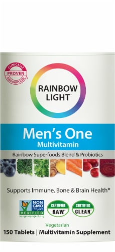 Rainbow Light Men's One Multivitamin Tablets Perspective: top
