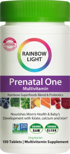 Rainbow Light Prenatal One Women's Multivitamin Plus Superfoods & Probiotics Tablets Perspective: top