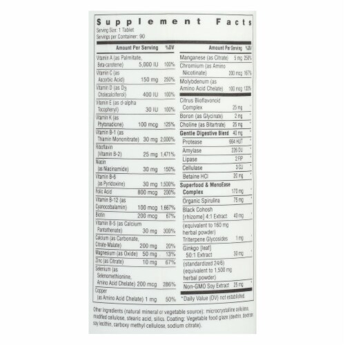 Rainbow Light Menopause One Multivitamin Vegetarian Tablets Perspective: top