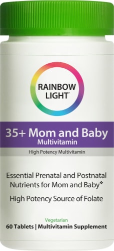 Rainbow Light 35+ Mom and Baby Multivitamin Prenatal Vitamins Perspective: top