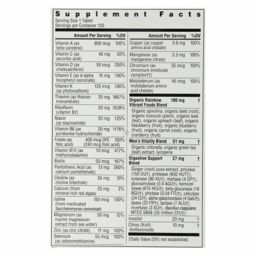 Rainbow Light Mens One High-Potency Daily Multivitamin Immune Support Supplement Perspective: top