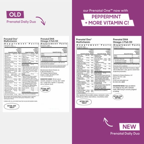 Rainbow Light Prenatal Daily Duo Multivitamin Kit Perspective: top