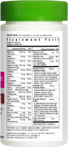 Rainbow Light Certified Women's Multivitamin Supplement Vegetarian Capsules Perspective: top