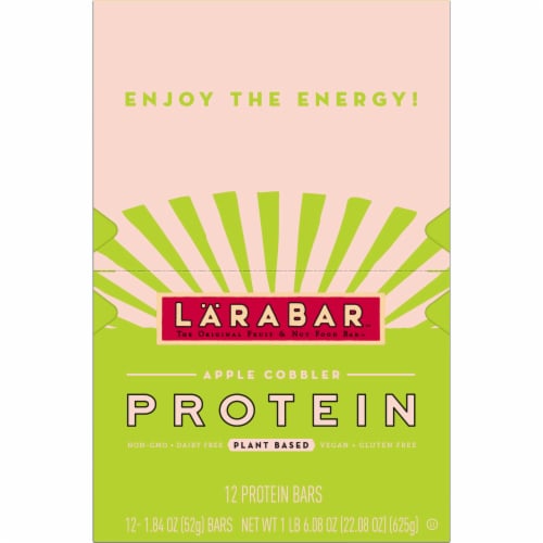 Larabar Apple Cobbler Plant Based Protein Bars Perspective: top