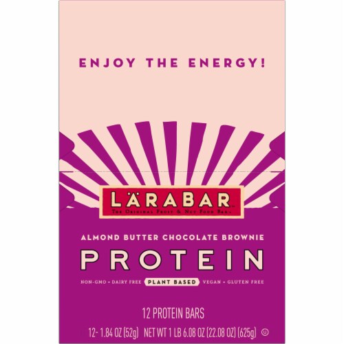 Larabar Almond Butter Chocolate Brownie Protein Bars 12 Count Perspective: top