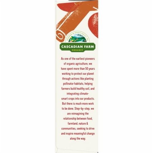 Cascadian Farm Organic Cinnamon Apple Chewy No Sugar Added Granola Bars Perspective: top