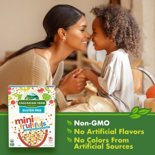 Cascadian Farm Organic Mini Fruitfuls Cereal Perspective: top